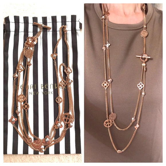 ⚡️LightningSale⚡️HTF🌟HENRI BENDEL Double Strand Toggle Necklace - Rose Goldtone - Picture 2 of 9